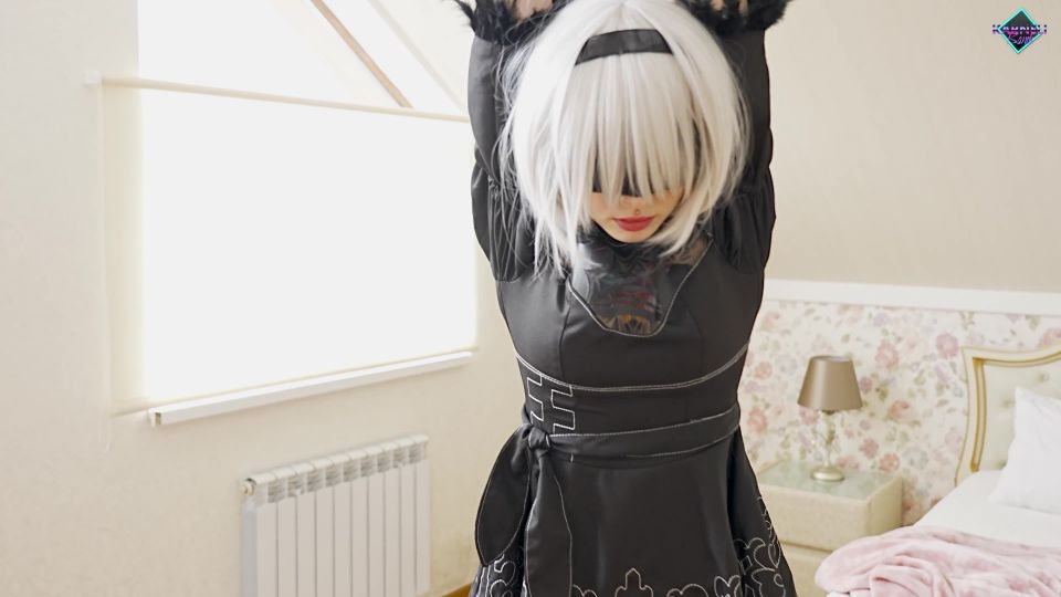 Nier Automata 2B Gets Too Horny When Tied Up And Pussy Fucked. Short Vi