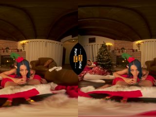 VR 180  Blue Haired Elf Jewelz Blu Rides Santa'S Big Cock -1