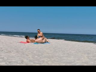 Sharing My Girl With a Stranger On The Public Beach  Threesome W...-3