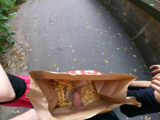 Public Double Handjob In The Fries Bag... IM JerkinIt A Whole New Way To Love McdonaldS 1080p-5