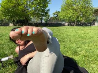 online clip 38 giantess feet fetish Feetwonders in ASMR feet teasing outdoors – (Premium user request), foot on feet porn-2