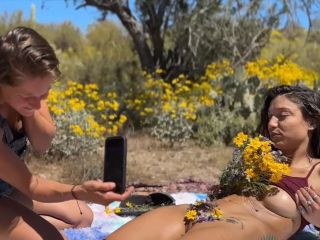 Blooming Bushes Lesbian Fun 720p-8