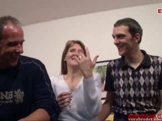 Casting Sex In Threesome With Mature German Milf And Two Men-1