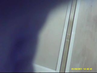 Little sister watched under a shower Voyeur!-9