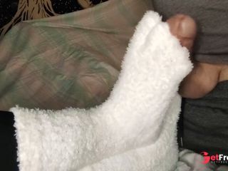 [GetFreeDays.com] Loulou Insisted on a SOCKJOB with her WHITE Fuzzy socks Adult Video June 2023-3