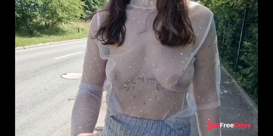 [GetFreeDays.com] I walk around the city in a transparent T-shirt and flash my breasts in public Adult Film April 2023