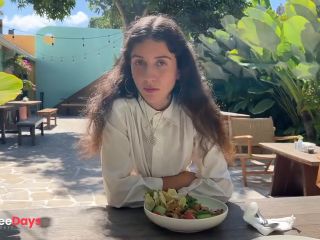 [GetFreeDays.com] Cum on a girls face in a public cafe - She eats lunch with cum on her face - Cumwalk Sex Clip January 2023-0