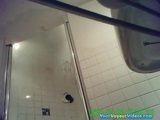 Chick spied by her friend in  shower-2