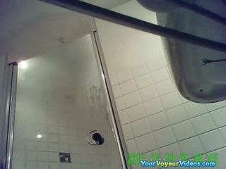 Chick spied by her friend in  shower-3