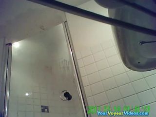 Chick spied by her friend in  shower-5