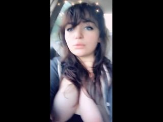 Tits and masturbating while driving-9