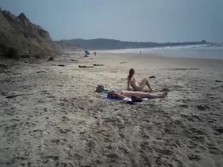 Two nudist friends recorded on scarce naked beach-3