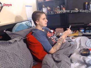 [GetFreeDays.com] Short Hair Lesbian Smoking in Bed Porn Video October 2022-8