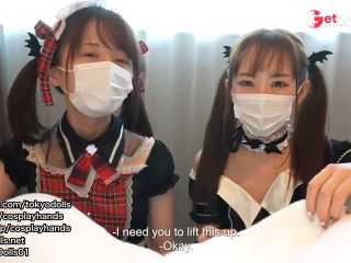 [GetFreeDays.com] Japanese girls gives a guy a drooling and handjob wearing a succubus costume. Porn Film February 2023-3