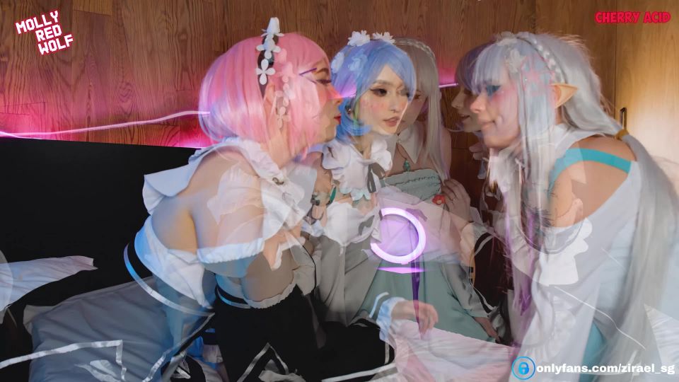 Zirael Rem47 - ReZero Lesbian Threesome Sex