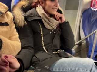 Quick Saw With Cum In Mouth Between Train Seats 1080p-1