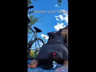 [GetFreeDays.com] free BIKE dress, outdoor, JERK OFF feet, ride black dildo toy inside ass hole Adult Stream July 2023-1