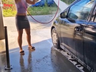 [GetFreeDays.com] I undress while washing the car at the car wash, showing my tits and pussy in public Porn Video March 2023-1