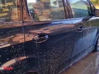 [GetFreeDays.com] I undress while washing the car at the car wash, showing my tits and pussy in public Porn Video March 2023-5