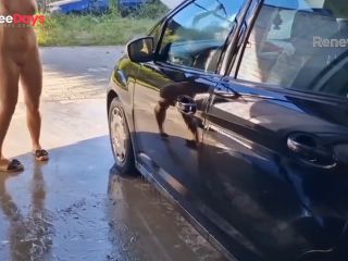 [GetFreeDays.com] I undress while washing the car at the car wash, showing my tits and pussy in public Porn Video March 2023-6
