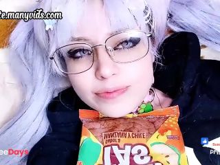 [GetFreeDays.com] Cuddle piggy tails eating chili gummy worms  ahegao  eating  food porn  food  pig tails Porn Clip June 2023-1