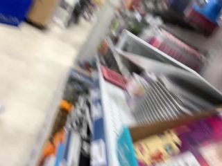 Hot view when she bends over in store-9