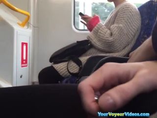 Guy masturbates in train-4