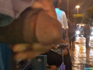 Dude flash dick in bus stop-8