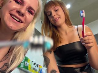 clip 26 big ass daddy PPFemdom – POV Brush Your Teeth With the Toothbrush That Was in the Asses and Pussies of the Three Mistresses, ass worship on femdom porn-5