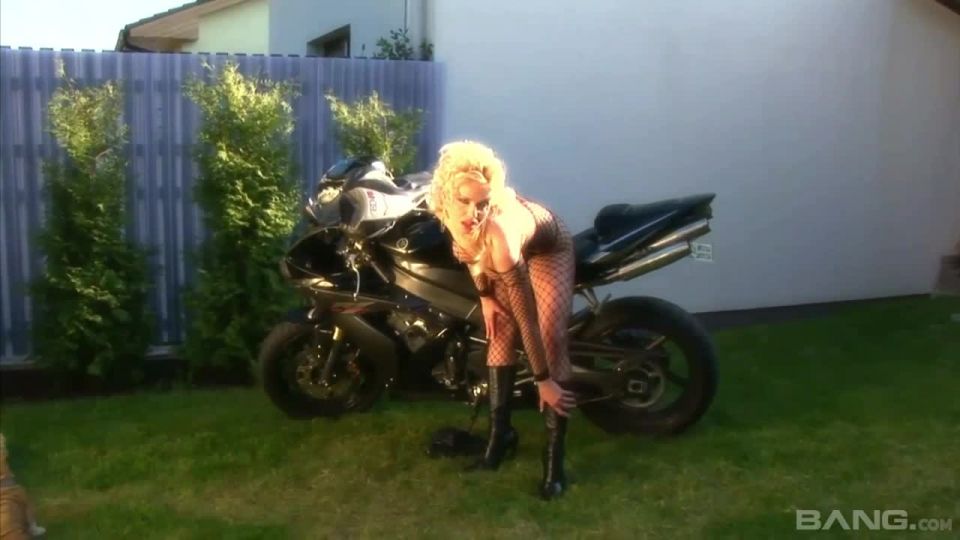 Gorgeous Blonde Caylian Curtis Masturbates On Her Motorcycle In Lingerie BigTits!