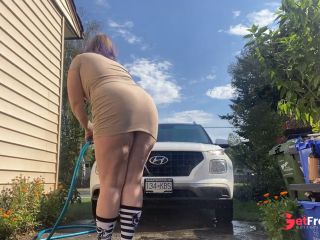 [GetFreeDays.com] Sneaky neighbour watches MILF wash car in skin coloured dress Porn Leak November 2022-0