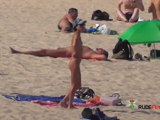 Dame naturist masturbation at strand  3-2