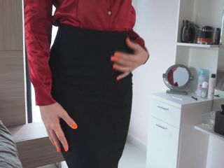 312 My Wet Pussy In A Tightly Pencil Skirt Makes Hard In Your Trousers 1080p-2