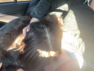 [Amateur] Stepmom in a fur coat sucked her stepson in the back seat of a car-3