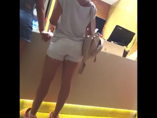 Candid vor latina teen teasing in skirt-2