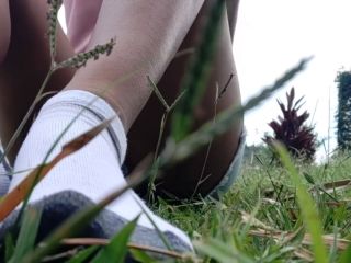 Cum Twice On My Feet (Amateur Outdoor Video-0