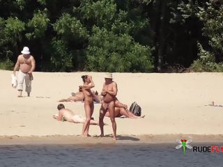 Naked teen naturist lets the water kiss her  body-8