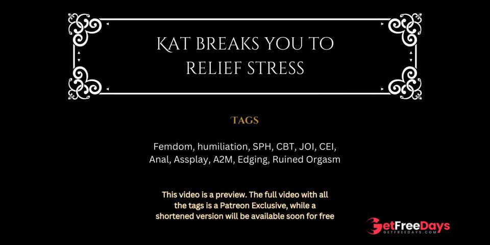 [GetFreeDays.com] Preview Kat breaks you to relief stress - Femdom Humiliation JOI Porn Stream February 2023