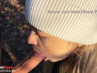 [GetFreeDays.com] Russian blonde gave a blowjob in the forest and left, showing her ass Im glad about this Porn Stream December 2022-1