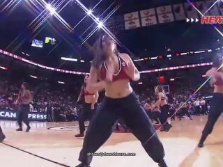 Black nipple pops out from Miami Heat's dancer  shirt-2