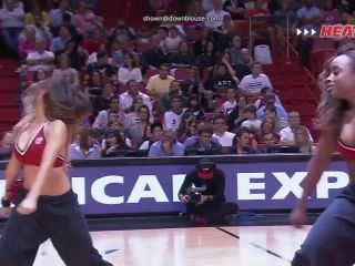 Black nipple pops out from Miami Heat's dancer  shirt-5