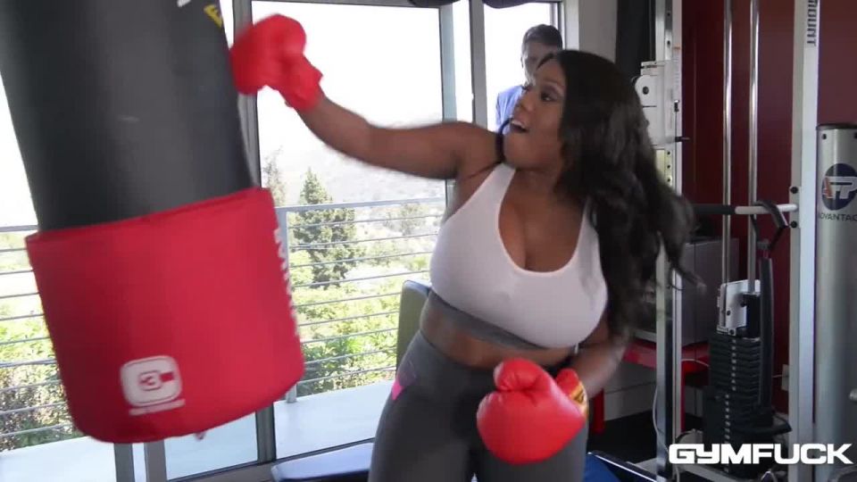 Gym whore ms yummy gets an interracial fitness fuck!?