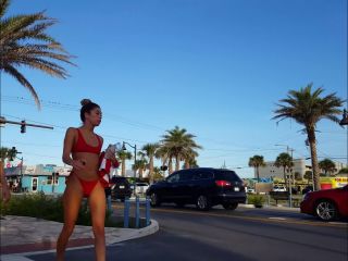 Candid vor perfect babe in thong bikini-9