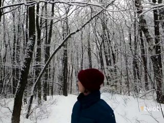 Walk In Snowy Forest Turned Into Choking On Hot Cum 1080p-0