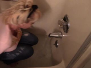 free porn clip 28 Wet Jeans and T-shirt in Bath Tub - wet look - fetish porn boyfriend foot fetish-1