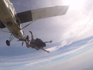 Girl's boob falls out while skydiving-0