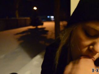  Mya Ryker  fetish Mya Ryker Backyard Bj Winter Night-2