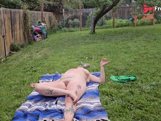 [GetFreeDays.com] GILFJai stretching naked in the yard Adult Leak November 2022-4