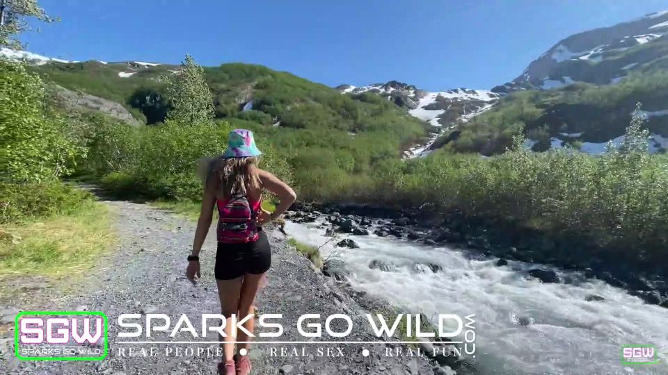 SparksGoWildFucking on a closed trail in Alaska