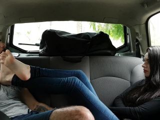 xxx video 28 Emily Foxx – Smelling My Socks And Worship My Feet In The Car, first foot fetish on femdom porn -5